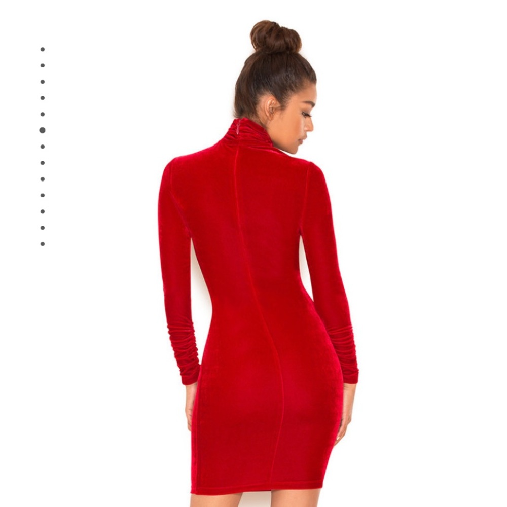 Mistress Rocks Red Heart Rate Velvet Dress - Picture 5 of 8